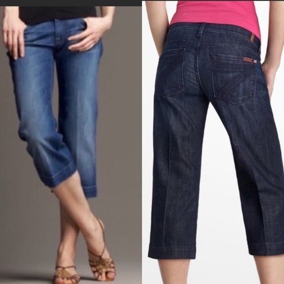 7 For All Mankind Denim - 7 For All Mankind Cropped Dojos Size 29